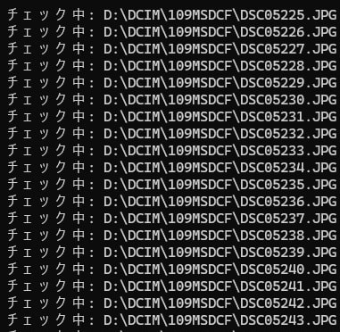 ファイル整合性チェック中