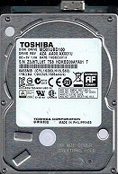 東芝製ハードディスクMQ01UBD100表面